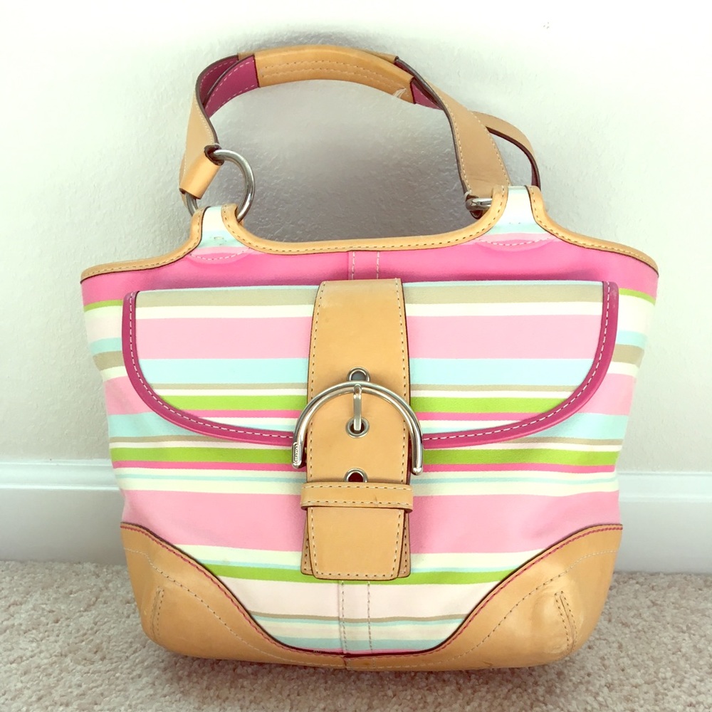 Striped Coach Purse